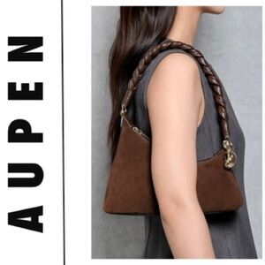 NEW Aupen - Nirvana Suede Chocolate Bag